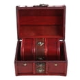 thumbnail image 2 of lanema 2pcs Set Wooden Pirate Jewelry Storage Box for Case Holder Vintage Treasure Ches, 2 of 9