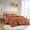 Rust, variant on Twin/Twin XL Clip Jacquard Comforter Set, Navy Pom Pom Textured Bedding with Pillow Sham