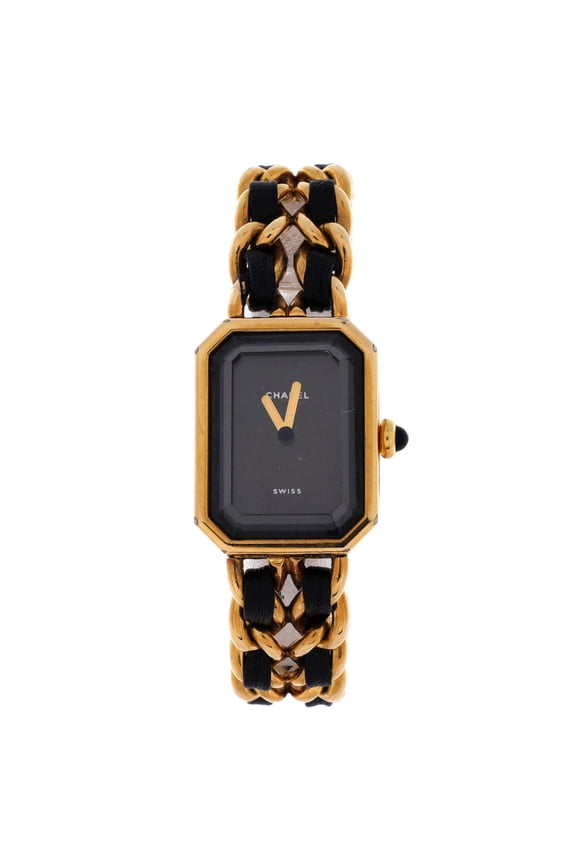 Pre-Owned Premiere Rock Quartz Watch Plated Metal and Leather 20 By Rebag