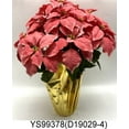 thumbnail image 7 of 28" Dark Pink Artificial Christmas Poinsettia with Gold Wrapped Base, 7 of 7