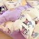 thumbnail image 2 of Juego de ropa de cama de algodón Miniso Sanrio Kuromi, juego de cuatro piezas, Sábana de cubierta de dibujos animados, conjunto de tres piezas para dormitorio de estudiantes, regalos para niñas, 2 of 5