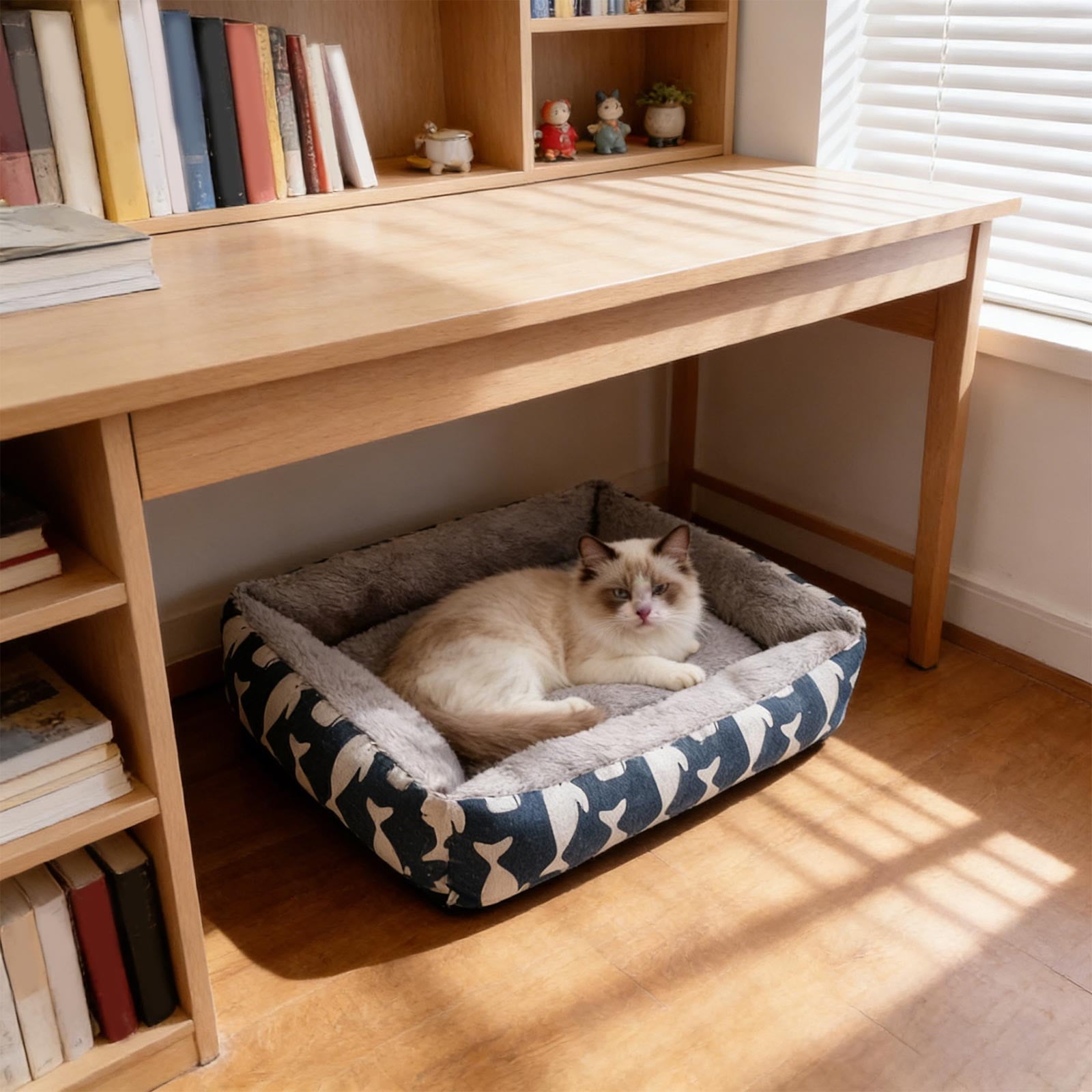 Specollect 4 Pcs Winter-Warm Pet Bed All-Season Dog Cat Bed, Soft Arctic Velvet Plush, Skidproof & Waterproof Base, Cozy Support for Small Large Pets Indoor Use