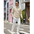 thumbnail image 4 of COOFANDY Mens Zipper Sweater Slim Fit Casual Dress Sweaters Pullovers Long Sleeve Golf Sweater, 4 of 6