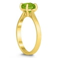 thumbnail image 2 of SZUL Women's Square Princess Cut 6MM Peridot Solitaire Ring in 10K Yellow Gold, 2 of 4