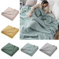 thumbnail image 2 of Elegant Waffles Designs Cotton Blanket 150x200cm,Cooling Cotton Waffles Perfect for Lounging Elegant Homes Decoration khaki, 2 of 5