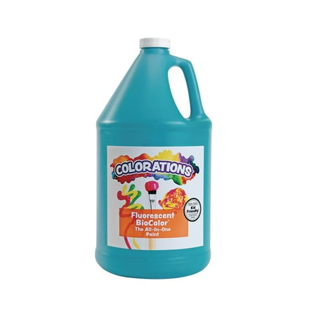 UPC: 0191487016698 | BioColor Paint by Colorations  Fluorescent Neon Turquoise – 1 Gallon