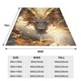 thumbnail image 3 of Pofeuu Golden Horned White Dragon Print Ultra-Soft Micro Fleece Blanket,for Bed Or Sofa,All Season Throw Blankets Flannel Blanket-50"x40", 3 of 7