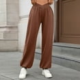 thumbnail image 6 of Atogsazn Women's Jogger Sweatpant Casual Elastic Waist Pants Loose Baggy Work Trousers with Pocket Fall Clothes Brown XXL Fashion, 6 of 8