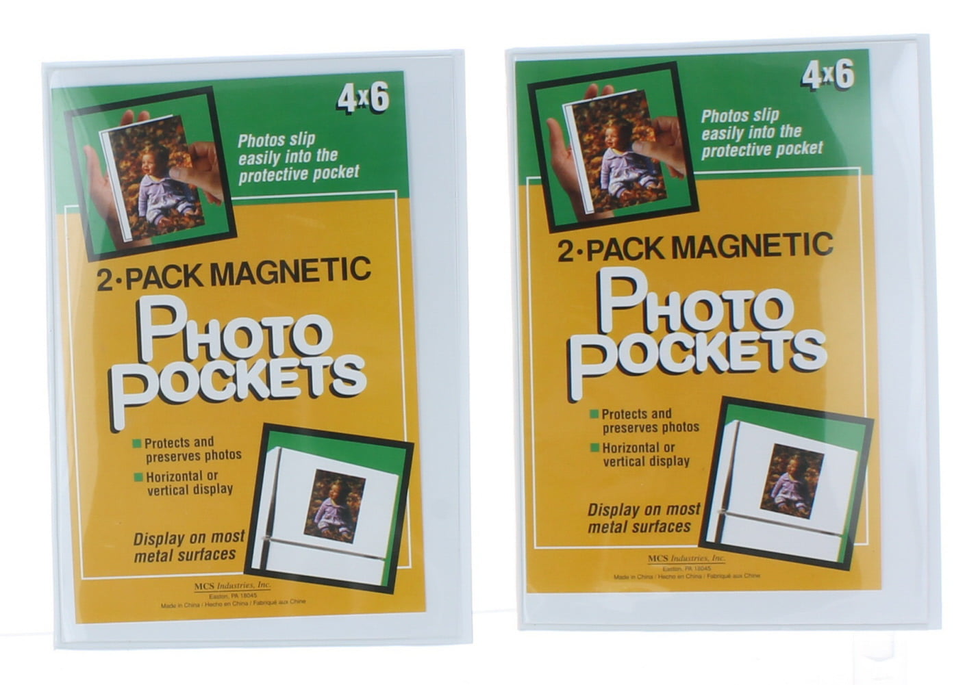 PICTURE HOLDERS REFRIGERATOR PARTY 5 PACKS Details about   10 MAGNETIC 4" x 6" PHOTO SLEEVES- 