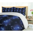 thumbnail image 5 of Ambesonne Constellation Duvet Cover Set, Zodiac Sign Set, 2-Calking, Dark Blue Blue White, 5 of 7