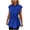 Blue, variant on Casual Loose Solid Slimming Peplum Collared Sleeveless Blouse with Drawstring Waist for Work Women, Soft Top Beige, S