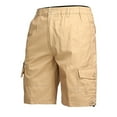 thumbnail image 6 of Mens Casual Shorts Casual Bermuda Long Inseam Work Shorts with Multiple Pockets Khaki XXXXXL, 6 of 6