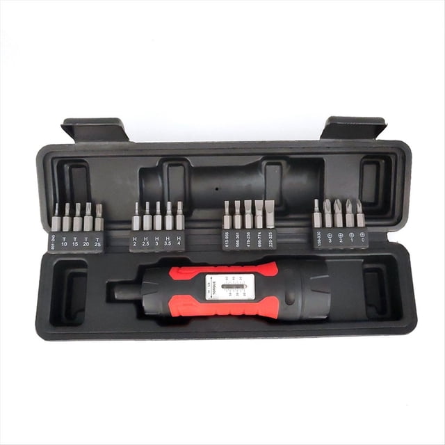 Destornillador con Llave DinamoméTrica de PrecisióN de 1/4 de Pulgada con Agarre ErgonóMico y Rango Ajustable de 10 A 65 Pulgadas Lb (80), Herramientas de ReparacióN de Bicicletas