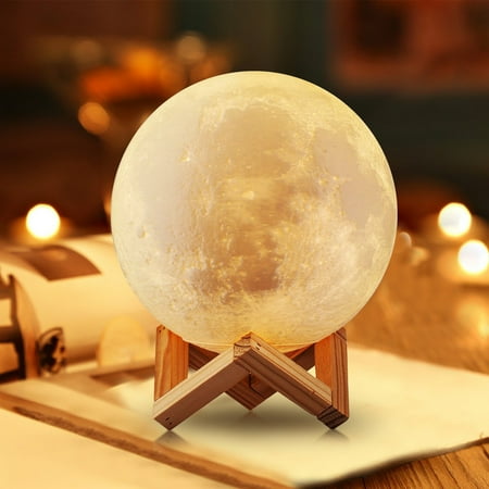 

Alueeu 3D Moon Light 15CMNight Cool Dimmable Lamp And Lighting LED Warm White Printing
