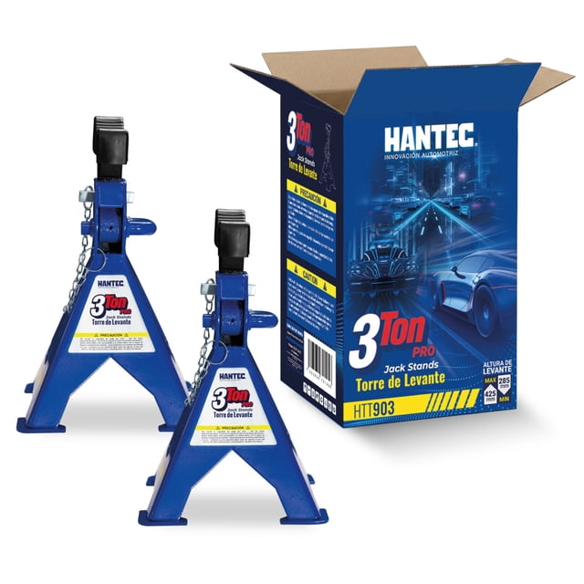 Torre Auto Hantec 2 Piezas 3 Toneladas Doble Seguro Antiderrapante