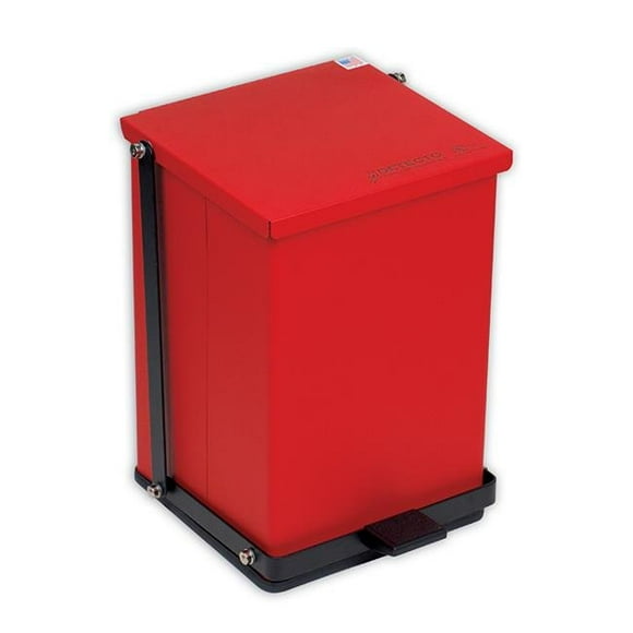 Cardinal Scale-Detecto 13 in. H X 11.75 in. W X 13 in. D Receptacle Baked Epoxy Red 16 Quart - 4 Gallon