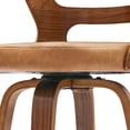 thumbnail image 6 of Dycanpo 26" Counter Height Bar Stool, Swivel Hollow Back Stool for Kitchen Island, Walnut Brown, 6 of 6