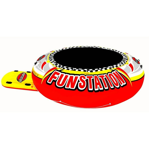 Sportsstuff Funstation 10 Foot Pvc Inflatable Water Trampoline Kids Jump Bouncer Walmart Com Walmart Com