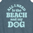 thumbnail image 3 of Instant Message - All I Need is the Beach & my Dog - Women's Racerback Tank Top, 3 of 6