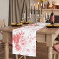 thumbnail image 2 of Pink Floral Art 120 Inch Table Runner, Watercolor Botanical Spring Flowers Farmhouse Dresser Scarf Cotton & Linen Tablerunner for Dining/Kitchen Island/Holiday Party Décor 13" x 120", 2 of 9