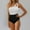 008Black, variant on Generic Women One Shoulder One Piece Swimsuit Bathing Suits Modest Full Coverage Keyhole Cutout Beach Swimwear