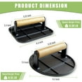 thumbnail image 2 of Burger Press,Smash Burger Press for Griddle with Wood Handle,Burger Smasher for Grill, Steak Bacon Smasher for Camping, 2 of 17
