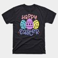 thumbnail image 4 of JeashCHAT Easter Shirts for Women Bunny Rabbit Egg Print 2021 Easter Eggs Happy Easter Print Men And Women Loose Plus Size Short Sleeves, 4 of 7