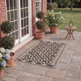 thumbnail image 4 of SAFAVIEH Courtyard Vermont Geometric Indoor/Outdoor Area Rug, Black/Natural, 2'7" x 5', 4 of 14