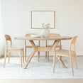 thumbnail image 3 of Plank+Beam 62" Verso Oval Dining Table for 4, Solid Wood Kitchen Table for Dinner Room, Blonde, 3 of 8