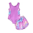 thumbnail image 3 of Byoo Toddler Girls UPF 50+ Tankini Set Sleeveless Vibrant Print Quick Dry Beach Pool Swimsuits,Yellow, 3 of 8