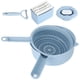 thumbnail image 4 of Trituradora De Alimentos Picadora Multifunción Manual Rallador De Patatas Y Verduras Utensilios De Cocina Azul, 4 of 7
