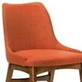 thumbnail image 6 of Azalea Orange Fabric and Walnut Wood Dining Side Chairs - Set of 2, 6 of 8