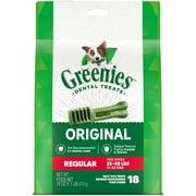 GREENIES Original Regular Size Natural Dental Dog Treats, 18 oz. Pack