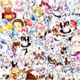 thumbnail image 1 of Sticker Re Zero Anime con dibujos animados de vinilo para botella de agua (50 unidades), 1 of 2