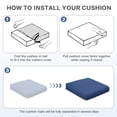 thumbnail image 7 of Aoodor Outdoor Seat Pads Chair Cushion W24''xD24'', Fade-resistant Polyester, Removable Cover with Hidden Zipper,Adaptable Secure Ties, for patio, garden, or terrace Set of 2, 7 of 7