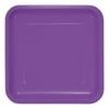 Creative Converting Amethyst Square Paper Dinner Plates, 9", Purple