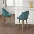 thumbnail image 3 of Madison Park Transitional Pearce Pearce Swivel Counter Stool in Blue MP104-1146, 3 of 3