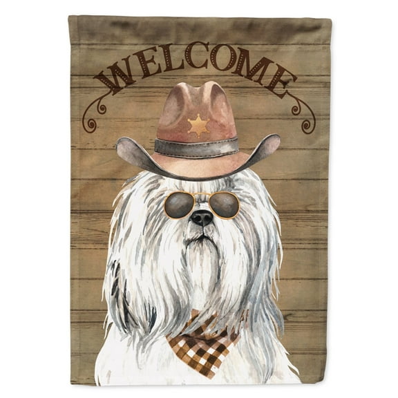Carolines Treasures CK6326CHF Shih Tzu Country Dog Flag Canvas House Size  Large multicolor
