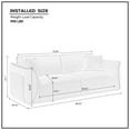 thumbnail image 4 of 86.22" Modern 3 Seat Cloud Couch, Deep Seat Curved Couch, Oversized Couch Sofas for Living Room, Apartment, Truck Delivery In 2-3 Weeks, Grey, 4 of 7