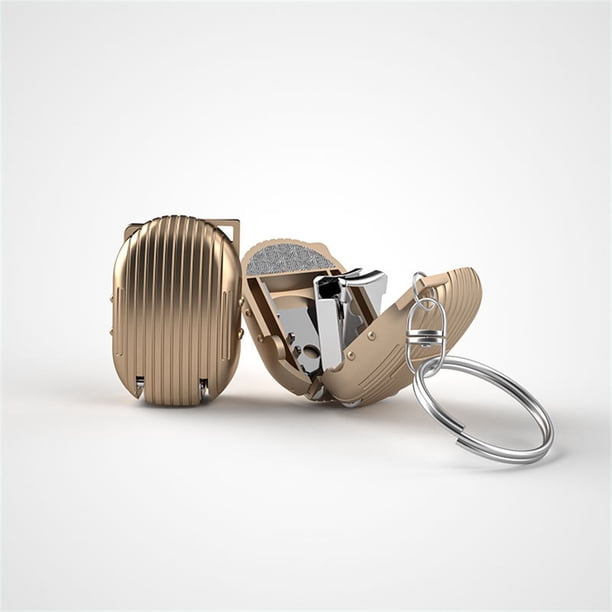 Mini cortauñas plegable con llavero | Cortauñas y lima portátiles para viajes | Herramienta de cuidado personal de acero inoxidable para hombres y mujeres