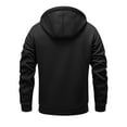 thumbnail image 7 of Horkkom Fleece Hoodie Men Fuzzy Drawstring Zip Up Hoodie Warm Long Sleeve Winter Jackets S, 7 of 7
