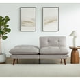 thumbnail image 6 of Mainstays 72" Upholstered Adjustable Arm Futon, Warm Gray, 6 of 22