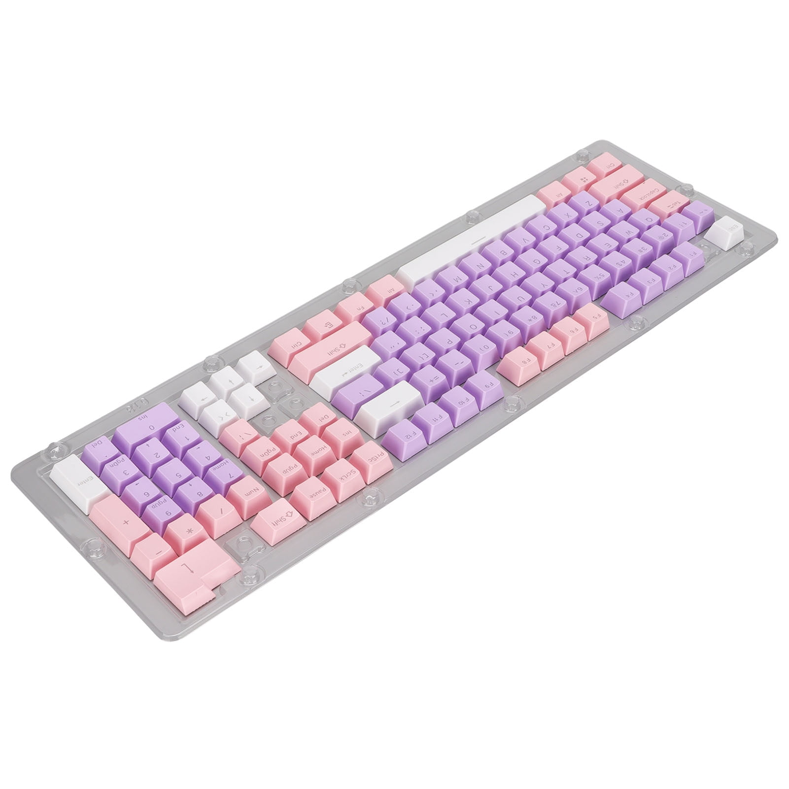 Keyboard Keyboard Keycaps 107 Key Three Color Translucent Characters Arc Layout Mechanical Keyboard Keycaps