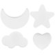 thumbnail image 1 of 4 pomos decorativos para puerta de armario o armario (corazón, estrella, nube y luna) para niñas., 1 of 7