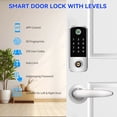 thumbnail image 2 of Smart Locks for Front Door with Handlesets, Keyless Entry Deadbolt with Handle Door Lever, Fingerprint Door Locks with Keypad,APP Control Smart Door Lock Handle Set, Smart Deadbolt Auto Lock, 2 of 7