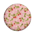 thumbnail image 4 of Spare Tire Cover, Cute Strawberry Bouquet Wheel Cover Tire Covers For Trailers Car Truck Camper Universal Tire Covering Fits Diameter14"-17", 4 of 4