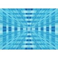 thumbnail image 1 of Ahgly Company Machine Washable Indoor Rectangle Transitional Bright Cyan Blue Area Rugs, 8' x 10', 1 of 7