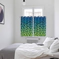 thumbnail image 3 of Ombre Peacock Kitchen Curtains Window Panels, Vintage Abstract Peacock Feather Gradient Blue Insulated Window Treatment Curtain, Grommet Curtains for Bedroom/Living Room/Bathroom, 2 Piece 52"Wx63"L, 3 of 8