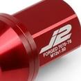 thumbnail image 3 of J2 Engineering LN-T7-006-15-RD J2 Engineering 7075 -T6 Forged Aluminum M12X1.5 20Pcs 35mm Height Close -End Lug Nut Set w / Socket Adapter (Red), 3 of 6