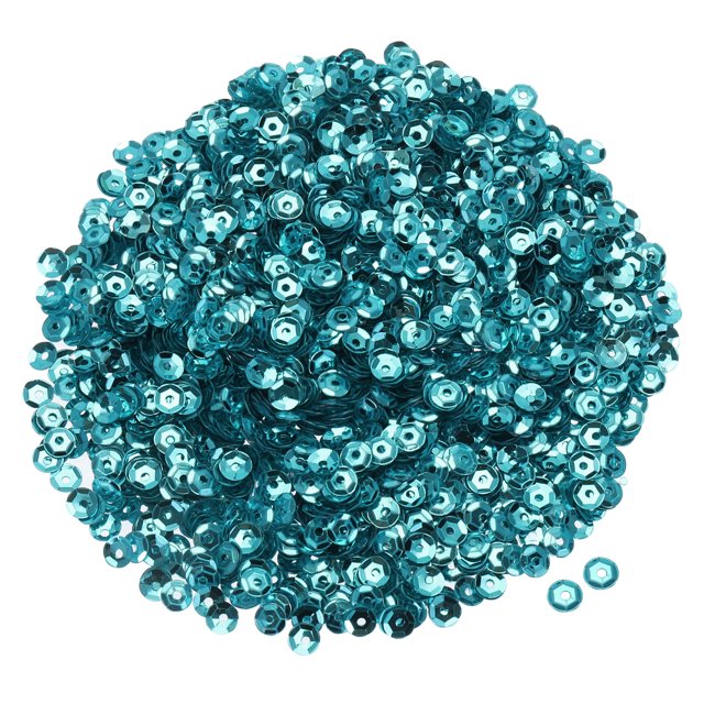 Unique Bargains Loose Sequins 4MM Silver Backed Sequins 3000Pcs Embroidery Sequins for Jewelry Making Crafts Sewing,Light Blue